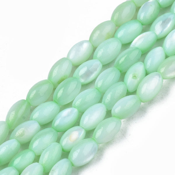 Freshwater Dyed Shell Beads  - Aquamarine