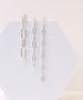 Paperclip Chain Earrings, Fine, Silver Plated