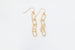 Paperclip Chain Earrings, Medium, Gold Plated