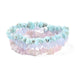 Larimar, Blue Lace Agate, Kunzite - Stackable Stretch Bracelet Set 