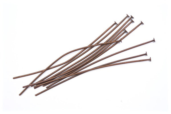 Flat Headpins - Copper - 100pcs