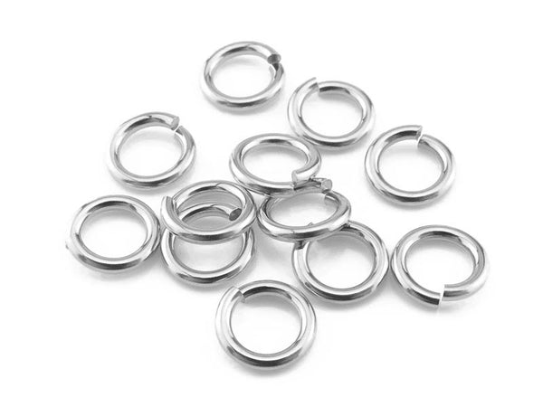 6mm Sterling Silver Jump Rings (10 pieces)