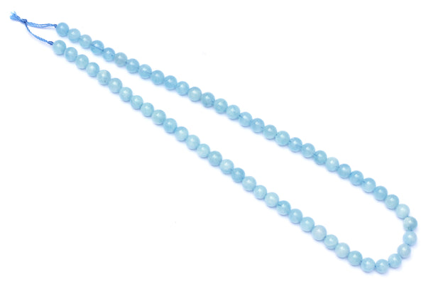 Aquamarine strand of 6mm round beads for jewellery making