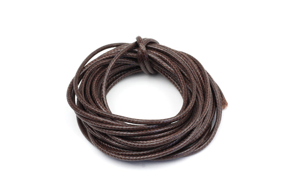 Brown Waxed Cotton - 2mm (5 metres)