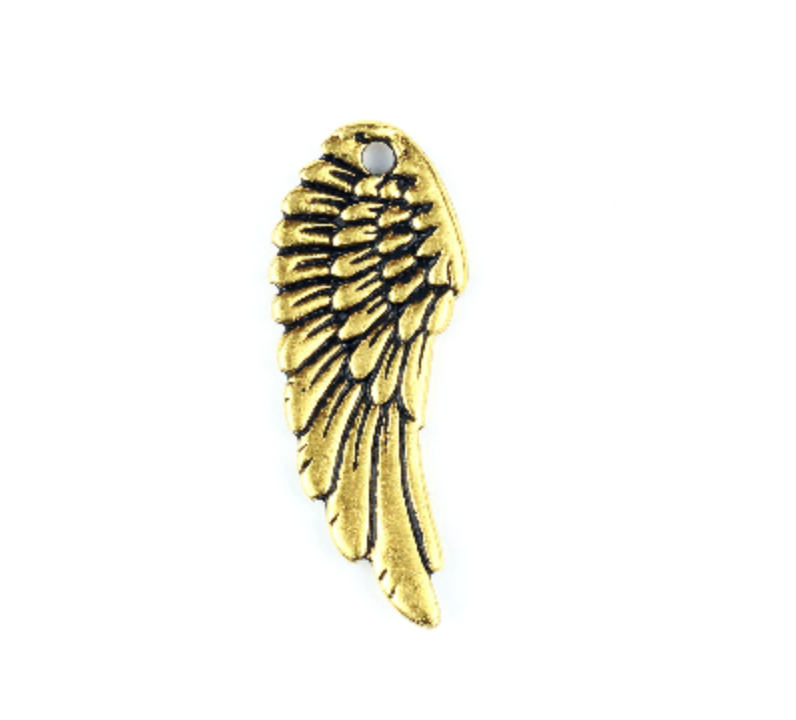 Gold-plated Angel Wing Charm