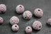 6mm & 8mm Light Purple Round Unwaxed Lava Stone Beads