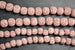 6mm and 8mm Pink Round Unwaxed Lava Stone Beads