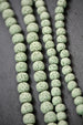 6mm and 8mm Green Round Unwaxed Lava Stone Beads