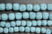 6mm and 8mm Blue Round Unwaxed Lava Stone Beads