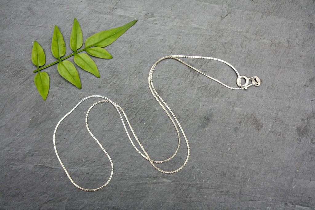 Simple Fine Sterling Silver Chain- 16inches