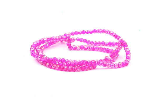 Kerrie Berrie Faceted Rondelle Crystal Glass 2mm Bead Strand