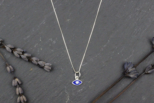 All Seeing Eye Charm Necklace w/ Silver Chain