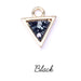 Druzy Crystal and Gold Triangle Pendant Charms – CHOICE OF COLOURS