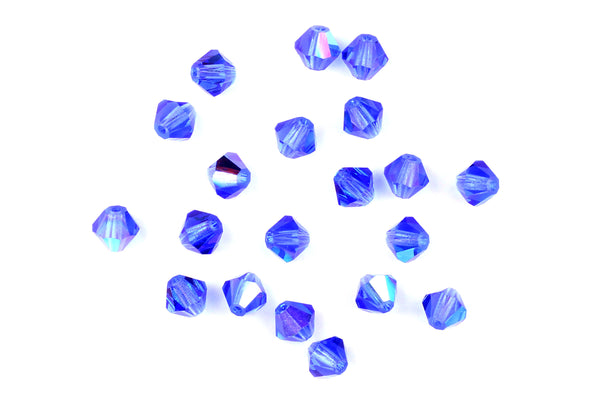 Kerrie Berrie Machine Cut Glass for Jewellery Making in iridescent blue