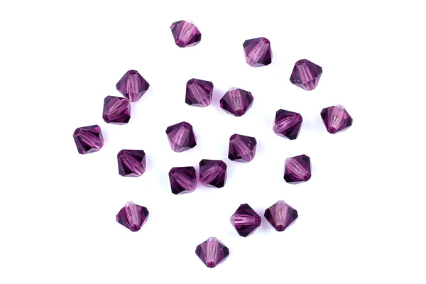Kerrie Berrie Machine Cut Glass for Jewellery Making in purple
