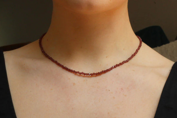 Delicate Garnet Bead Necklace Jewellery Making Kit