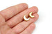 Chunky Gold-Plated Crescent Moon Studs