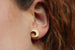 Chunky Gold-Plated Crescent Moon Studs