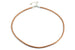 Gold Smooth Leather Cord Necklace w/ Sterling Silver (Choice of 16", 18" or 20")