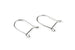 Sterling Silver Small Kidney Ear Wires (1 Pair)