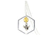 Handmade Silver Bee and Citrine Necklace – 16-inch