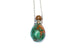 Kerrie Berrie Green Jasper Semi Precious Perfume Bottle Necklace with Stainless Steel Silver Chain