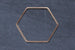 Kerrie Berrie Gold-plated Brass Geometric Hexagon Shape for Jewellery Making