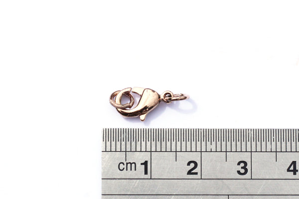 12mm Rose Gold Lobster Clasp and Jump Rings Sets (5pcs)