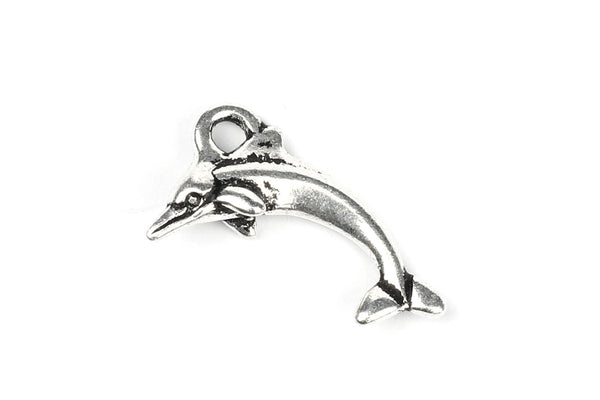 Tierracast Silver Plated Dolphin Charm for Jewellery Making