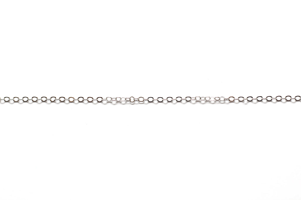 2mm by 2.5mm Oval Link Chain - Silver (Tarnish Resistant)