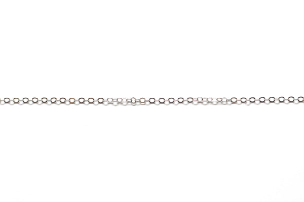 2mm by 2.5mm Oval Link Chain - Silver (Tarnish Resistant)