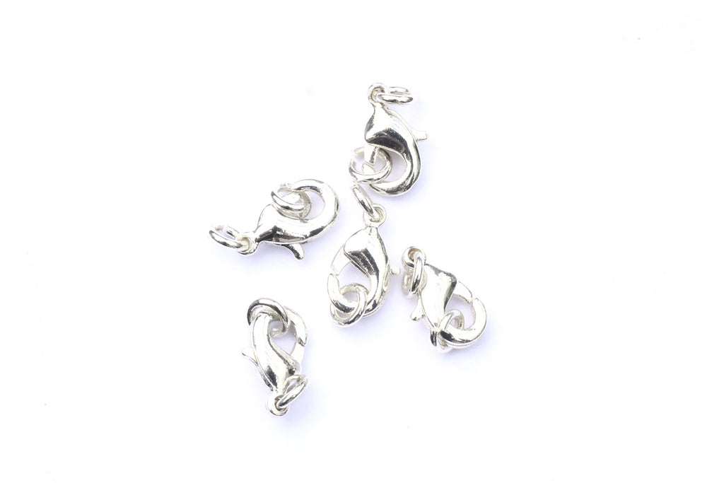 10mm Silver Lobster Clasp and Jump Rings Sets (5pcs)