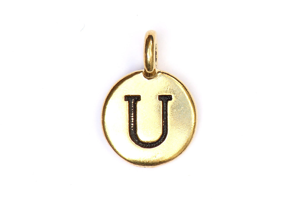 Kerrie Berrie Gold Plated Pewter Tierracast Initial Alphabet Letter Charm