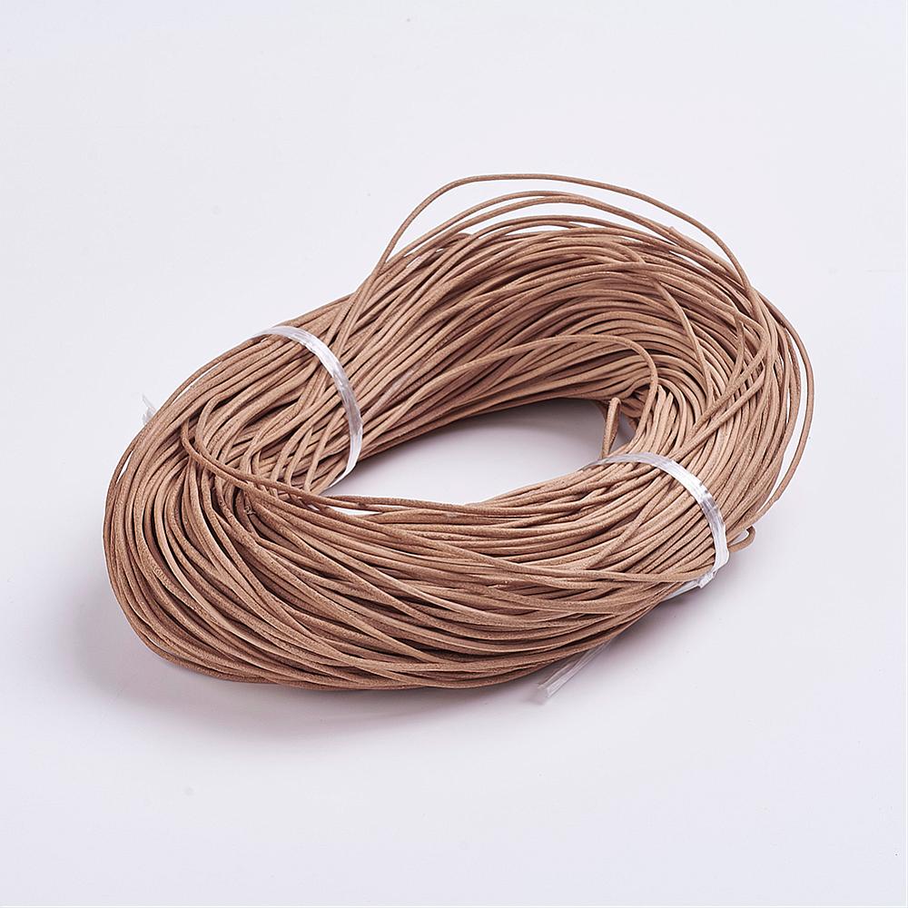 Natural Brown Leather Cord - 1mm