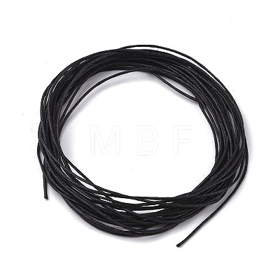 Black Waxed Cotton Cord - 0.7mm (5m)