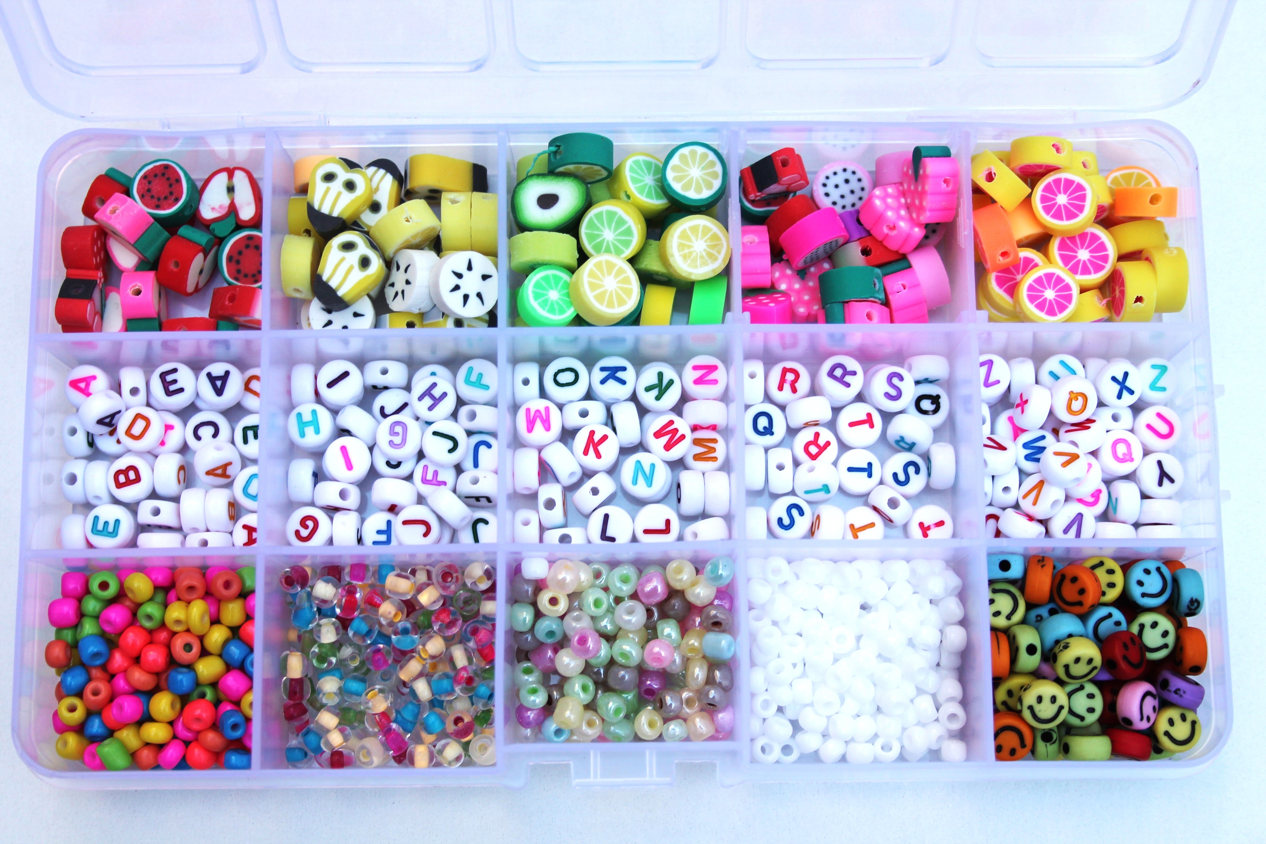 Flat Clay Beads for Jewelry Bracelet Making Kit 6mm Flat Polymer Heishi  Beads DIY Arts and Crafts Kit with Smiley Face Letter Bead Gifts Toys for  Girls Age 6-12