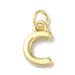 18K Gold Plated Letter Charms: A,B,C,D,E,F,G,H,IJ,K,L,M,N,O,Q,R,S,T,U,V,W,X,Y,Z