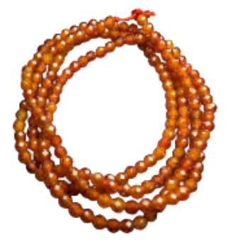 Orange Cubic Zirconia Faceted Beads - 2mm