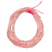 Rose Quartz Semi-precious Faceted Beads – 2mm