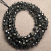 Gunmetal Black Cubic Zirconia Faceted Beads - 3mm