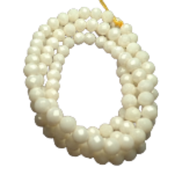 Cream Opaque Cubic Zirconia Beads - 3mm