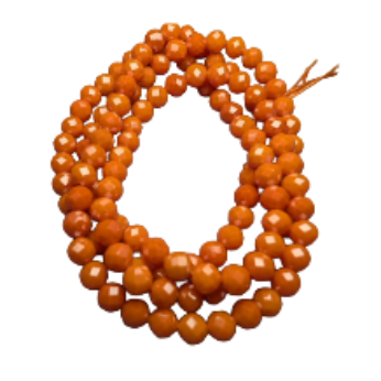 Orange Opaque Cubic Zirconia Beads - 3mm