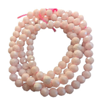 Baby Pink Opaque Cubic Zirconia Beads - 3mm