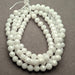 White Opaque Cubic Zirconia Beads - 3mm