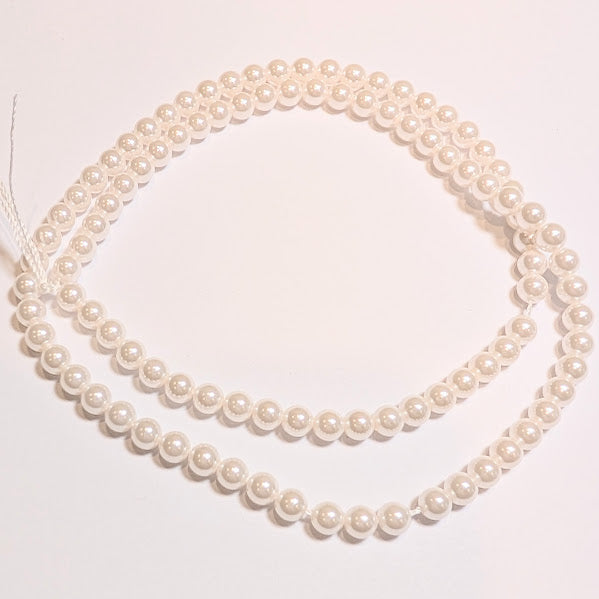 Cream Cubic Zirconia Pearls - 4mm