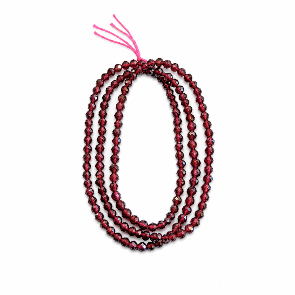 Garnet - 3mm Faceted Round