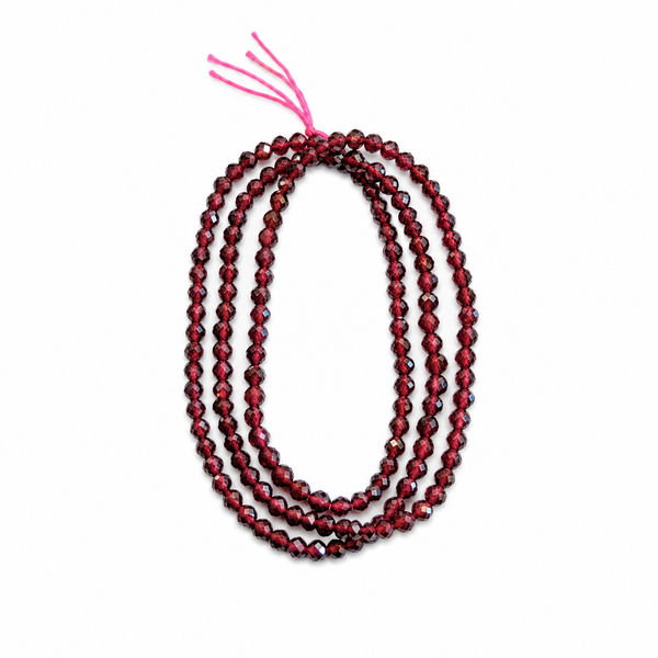 Garnet - 3mm Faceted Round