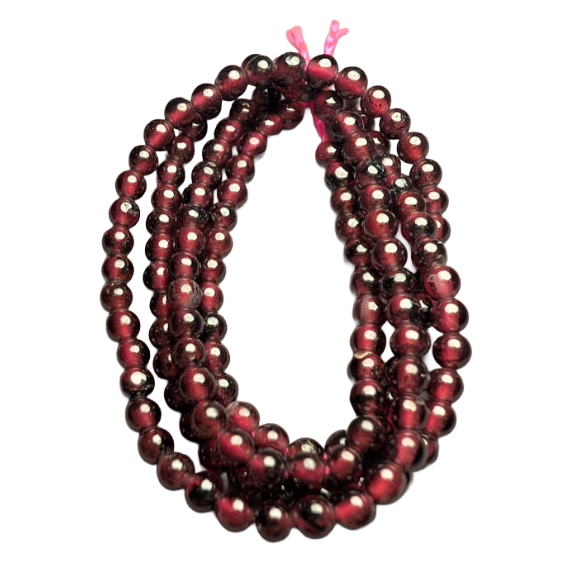 Garnet Semi-Precious Round Beads - 3mm