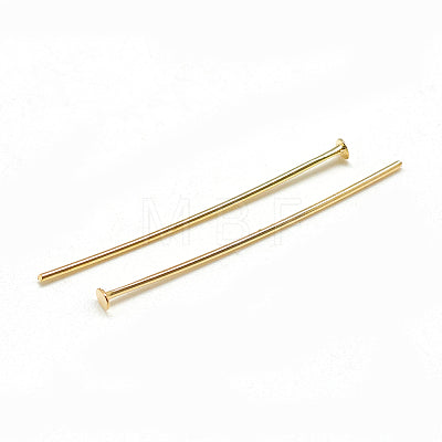 Gold Plated Flat Headpins - 18k gold plating