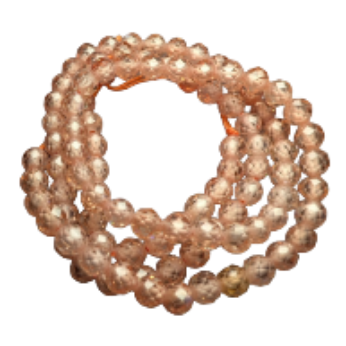 Champagne Cubic Zirconia Beads - 4mm